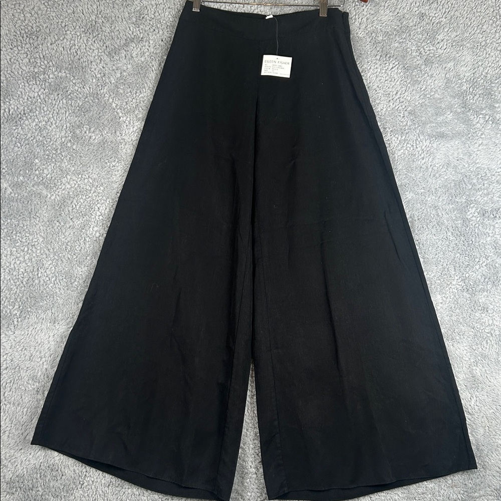 NWT Eileen Fisher Wide Leg Palazzo Black Tencel Women’s Size S - Picture 3 of 15